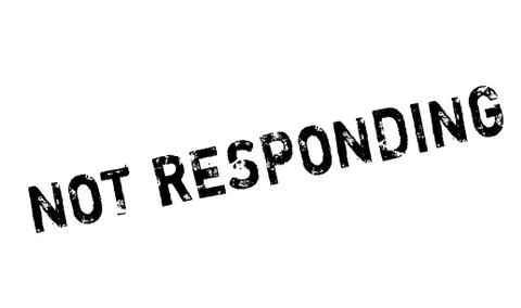 Not Responding rubber stamp Illustrazione stock