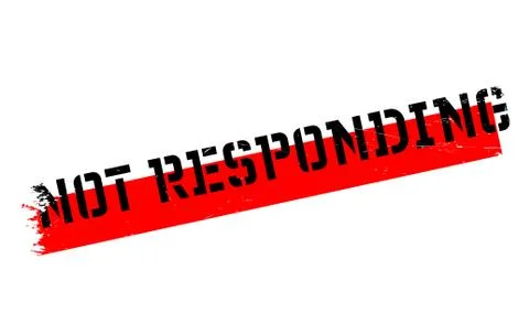 Not Responding rubber stamp イラスト素材