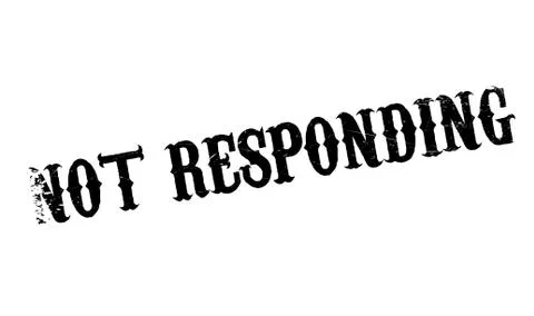 Not Responding rubber stamp 스톡 일러스트