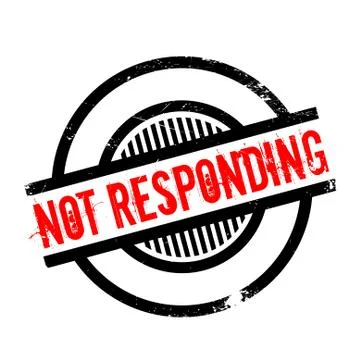 Not Responding rubber stamp 스톡 일러스트