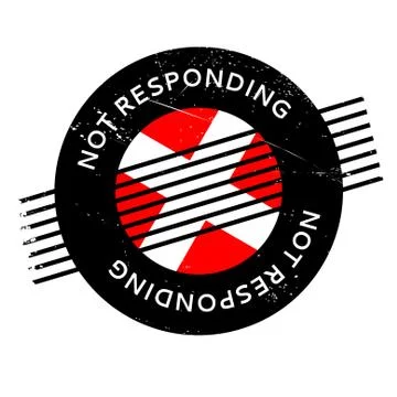 Not Responding rubber stamp Stock Illustration