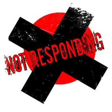 Not Responding rubber stamp Stock Illustration