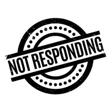Not Responding rubber stamp Stock Illustration