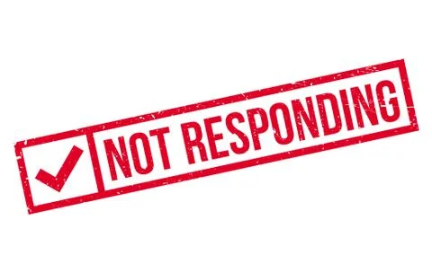 Not Responding rubber stamp Stock Illustration