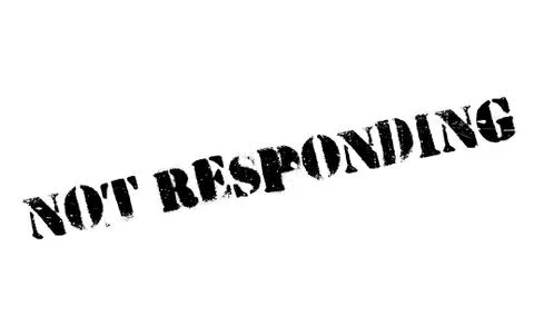 Not Responding rubber stamp Stock Illustration