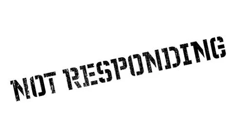 Not Responding rubber stamp Stock Illustration