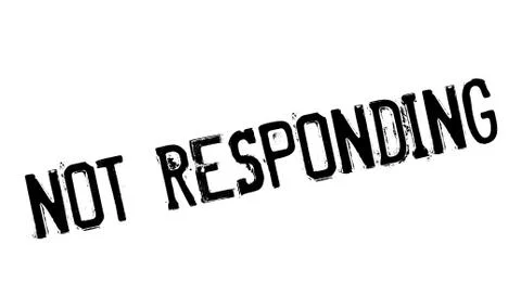 Not Responding rubber stamp イラスト素材