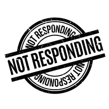 Not Responding rubber stamp イラスト素材