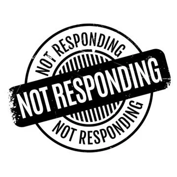 Not Responding rubber stamp Illustrazione stock
