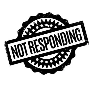 Not Responding rubber stamp イラスト素材
