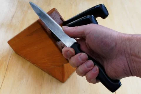 Not the sharpest knife in the block Stock Photos