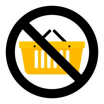 Not shopping icon Stock Illustration