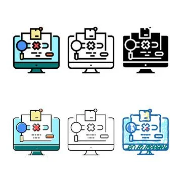 Not simplified found parcel status color icon vector Stock Illustration