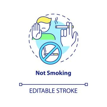 Not smoking concept icon Illustrazione stock