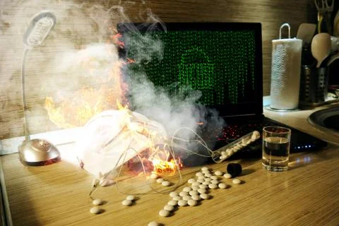 Not a successful hacking of a secure operating system Foto stock
