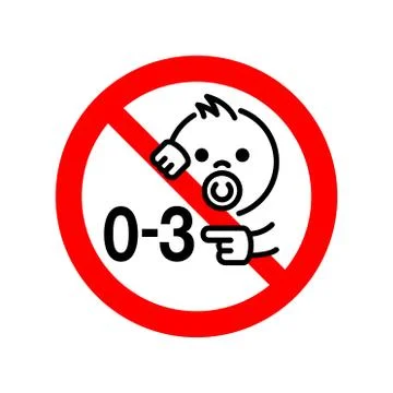 Not suitable for children under 3 years Stock-Illustration