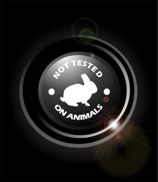 Not tested on animals sign Stock Illustration