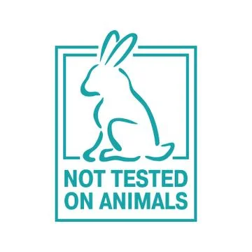 Not-tested on animals square Stock-Illustration
