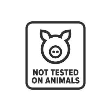 Not tested on animals symbol  Illustrazione stock