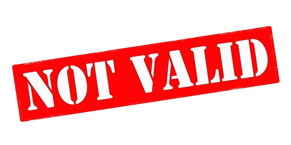 Not valid Stock Illustration