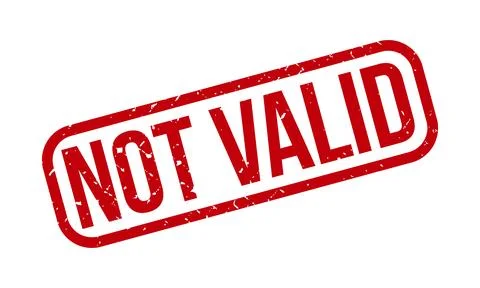 Not Valid Rubber Stamp. Red Not Valid Rubber Grunge Stamp Seal Vector Illus.. Stock Illustration