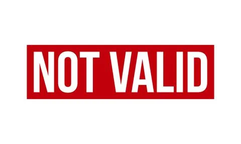 Not Valid Rubber Stamp. Red Not Valid Rubber Grunge Stamp Seal Vector Illus.. Stock Illustration