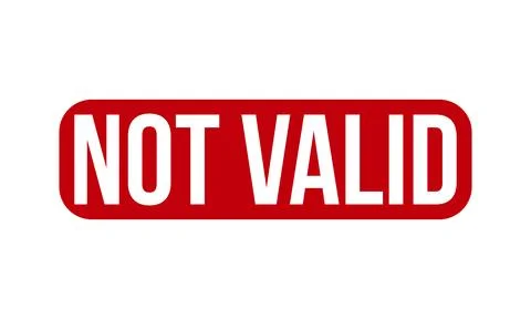 Not Valid Rubber Stamp. Red Not Valid Rubber Grunge Stamp Seal Vector Illus.. Stock Illustration
