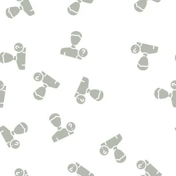 Not verified profile glyph vector seamless pattern 스톡 일러스트