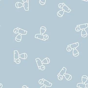 Not verified profile line vector seamless pattern Illustrazione stock