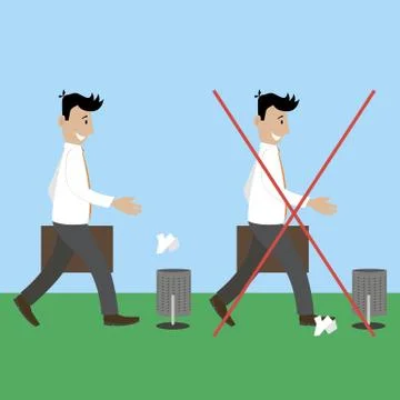 Not to waste paper Stock Illustration