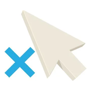 Not working pointer icon, cartoon style Stock Illustration