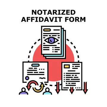 Notarized affidavit form concept vector illustration 스톡 일러스트
