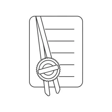 Notarized Document Icon Vector Stock Illustration
