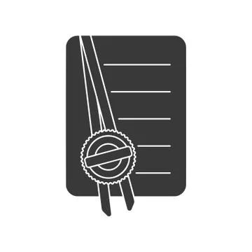 Notarized Document Icon Vector Illustrazione stock