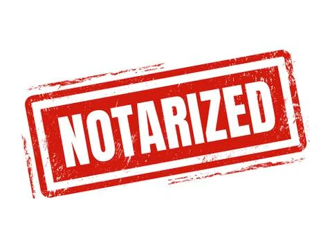Notarized red stamp style Stock-Illustration