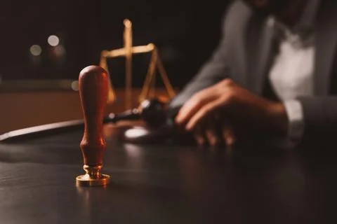 Notary with client in office Stock Photos