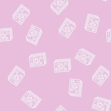 Notary document reading line seamless pattern Illustrazione stock