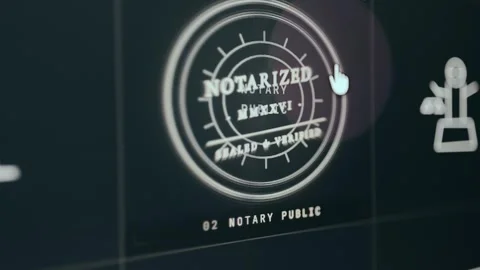 Notary Public graphic element, Graphic representation of an official stamp Stock Footage 333412667