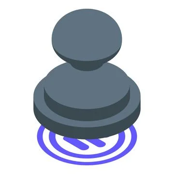 Notary public stamping document with pause symbol Stock Illustration