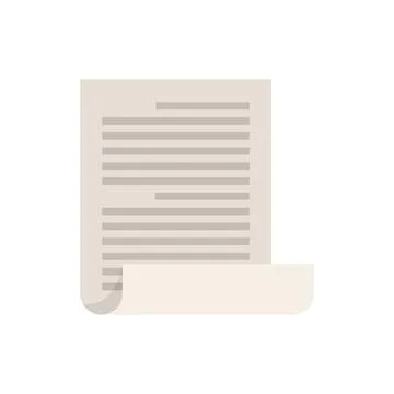 Notary testament icon flat isolated vector Stock Illustration