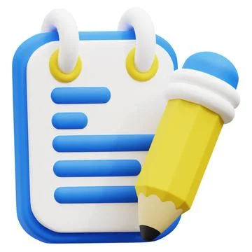 Notations 3d icon illustration. Stock Photos