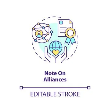 Note on alliances concept icon Stock Illustration