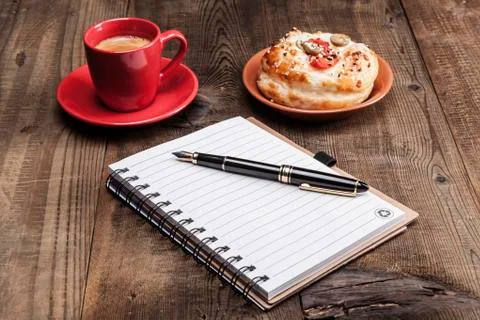 Note and Food Stock Photos