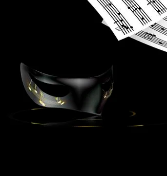 Note and mask Stock Illustration