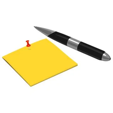 Note and Pen Illustrazione stock