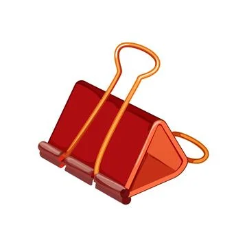 Note binder clip cartoon vector illustration Stock Illustration