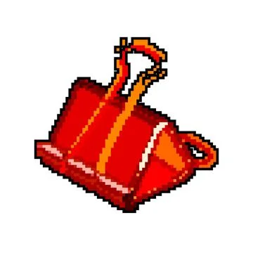 Note binder clip game pixel art vector illustration 스톡 일러스트