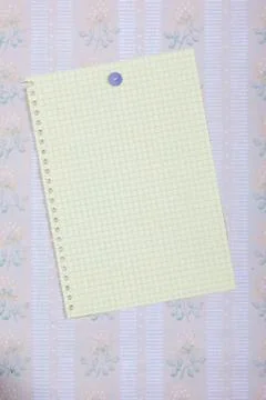 Note blank form on the background of vintage wallpaper Stock Photos