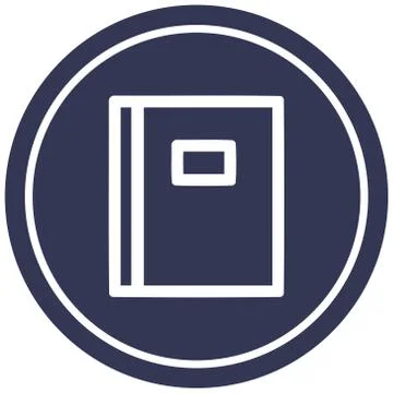 Note book circular icon Stock Illustration