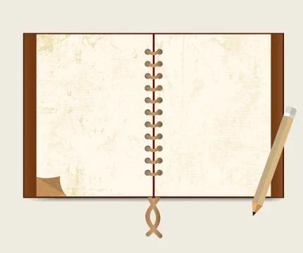 Note book classic style Stock Illustration